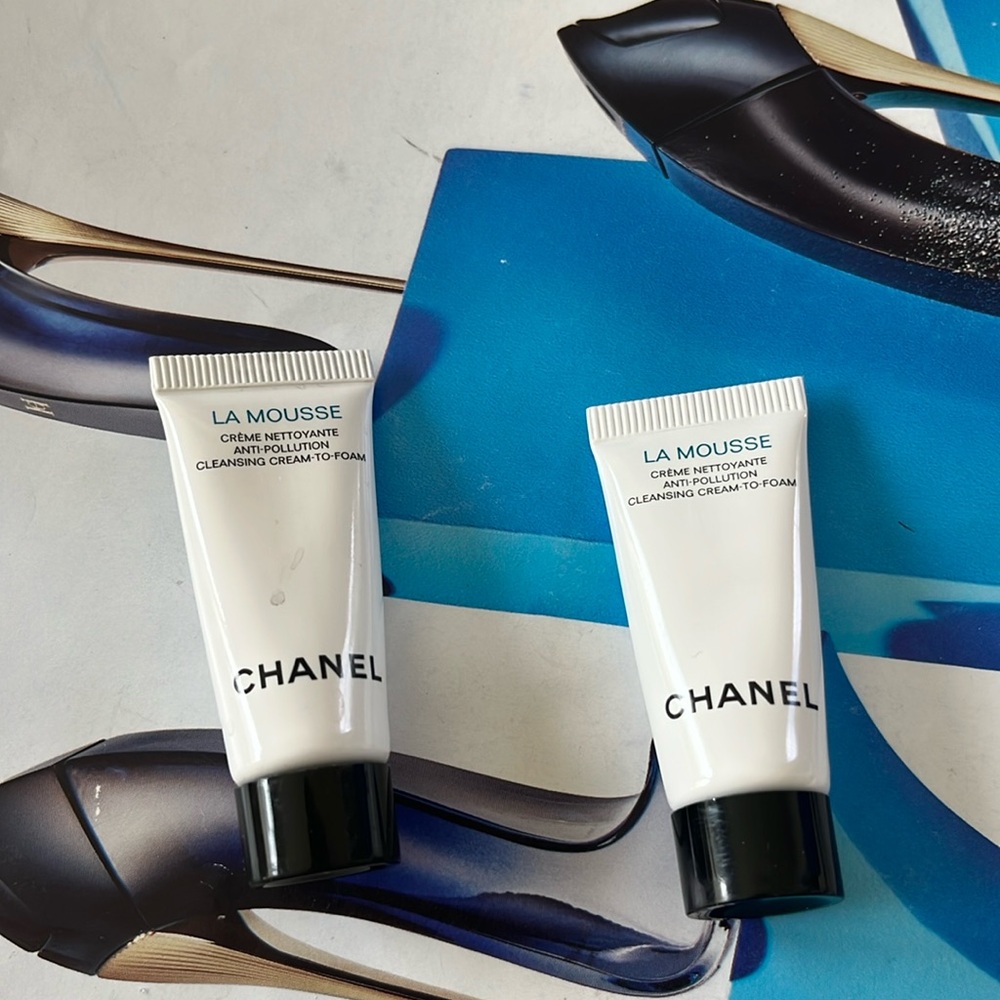 BNWT Chanel La Mousse Cleansing Cream-to-Foam, sample size, set of 2